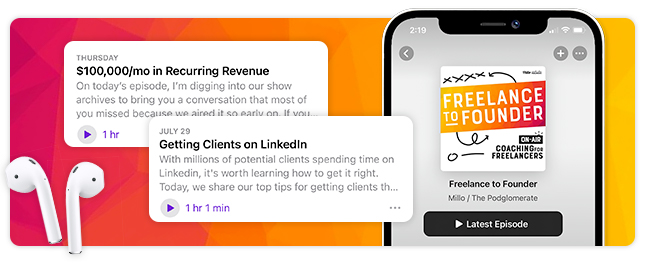Millo Podcast, Freelance to Founder