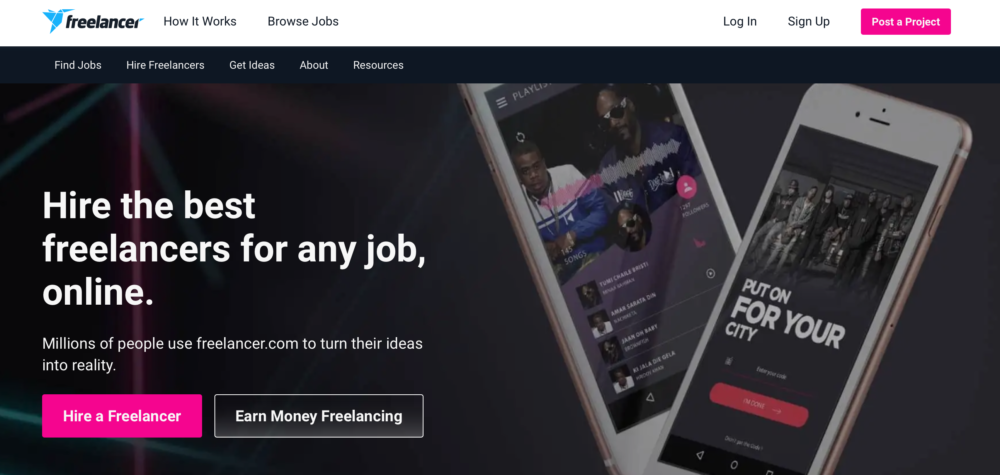 Sites Like Fiverr - freelancer