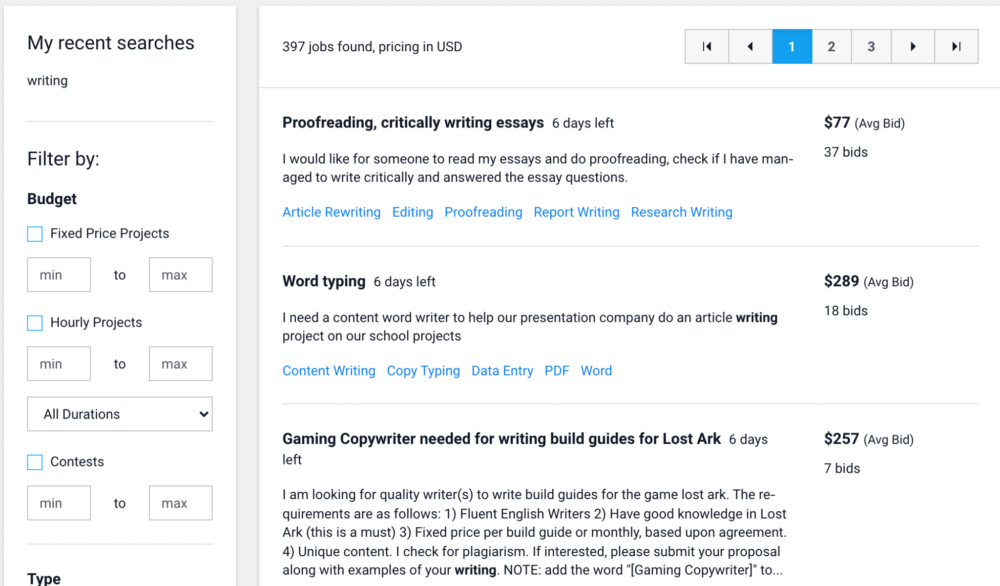 Freelance Job Sites -