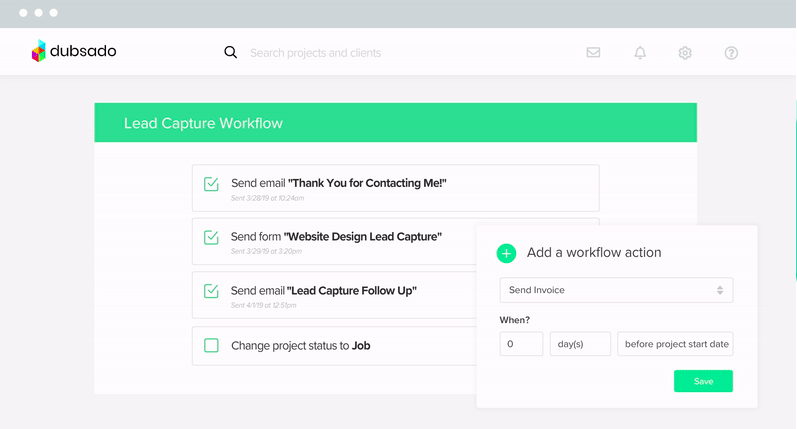 CRM for freelancers - dubsado